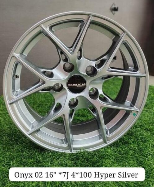 New Onyx India Wheels Hyper silver in color size 16" and PCD of 4*100 6.5 J