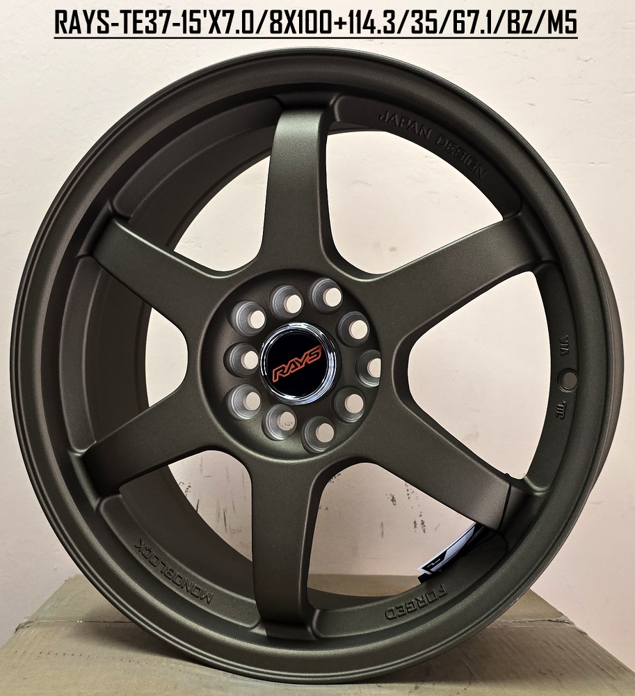 US made- RAYS WHEELS in 15" size and PCD of 4*100/108 and Offset of 6.5 J